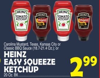 Bravo Supermarkets Heinz easy squeeze ketchup 20 oz. btl offer