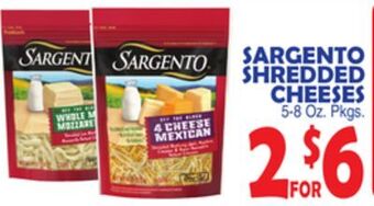 Bravo Supermarkets Sargento shredded cheeses offer