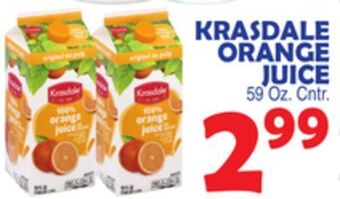 Bravo Supermarkets Krasdale orange juice offer