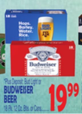 Bravo Supermarkets Budweiser beer offer