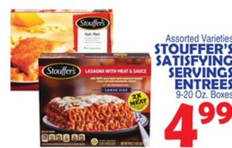 Bravo Supermarkets Stouffer's satisfying servings entrees offer