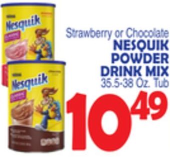 Bravo Supermarkets Nesquik powder drink mix offer