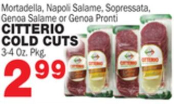 Bravo Supermarkets Citterio cold cuts offer