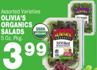 Bravo Supermarkets Olivia's organics organics salads offer