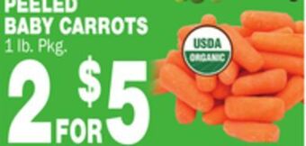 Bravo Supermarkets Peeled baby carrots offer