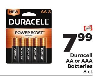Weis Markets Duracell aa or aaa batteries offer