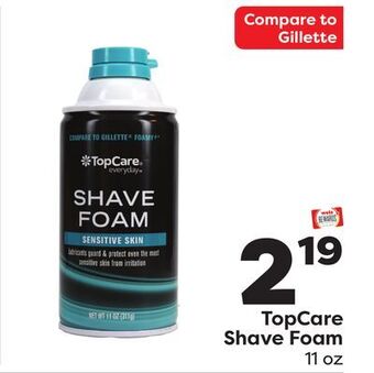 Weis Markets Topcare shave foam offer