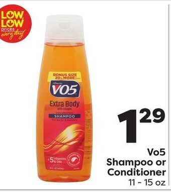 Weis Markets Vo5 shampoo or conditioner offer