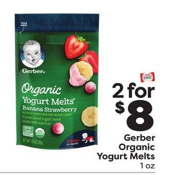 Weis Markets Gerber organic yogurt melts offer