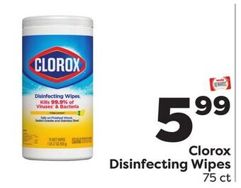 Weis Markets Clorox disinfecting wipes offer