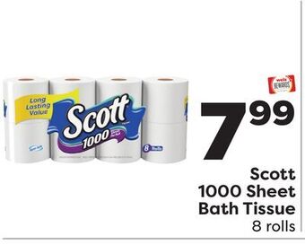 Weis Markets Scott 1000 sheet bath tissue offer