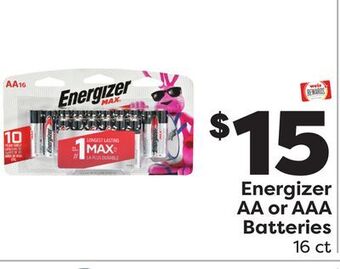 Weis Markets Energizer aa or aaa batteries offer