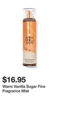 Bath & Body Works Warm vanilla sugar fine fragrance mist offer
