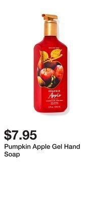Bath & Body Works Pumpkin apple gel hand soap offer
