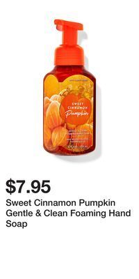 Bath & Body Works Sweet cinnamon pumpkin gentle & clean foaming hand soap offer