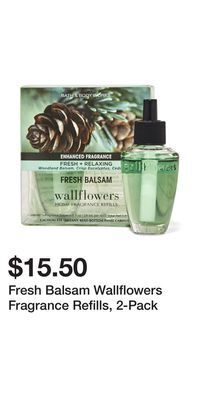 Bath & Body Works Fresh balsam wallflowers fragrance refills, 2-pack offer