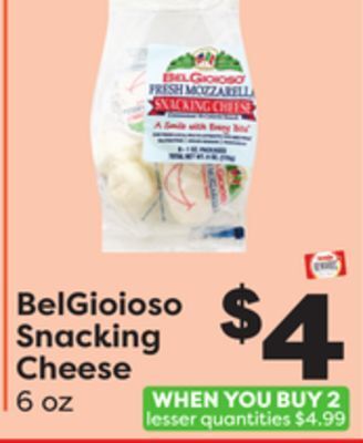 Weis Markets Belgioioso snacking cheese offer