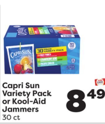 Weis Markets Capri sun variety pack or kool-aid jammers offer