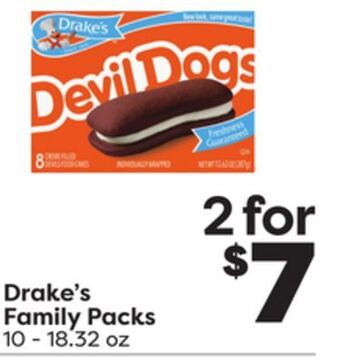 Weis Markets Drake's family packs offer