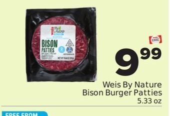 Weis Markets Weis by nature bison burger patties offer