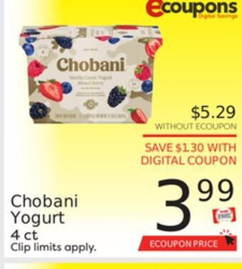 Weis Markets Chobani yogurt offer