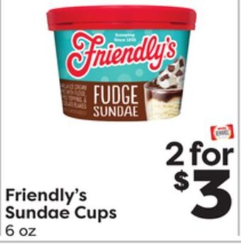 Weis Markets Friendly's sundae cups offer
