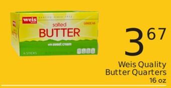 Weis Markets Weis quality butter quarters offer