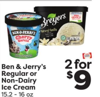 Weis Markets Ben & jerry's regular or non-dairy ice cream offer