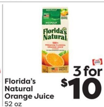 Weis Markets Florida's natural orange juice offer
