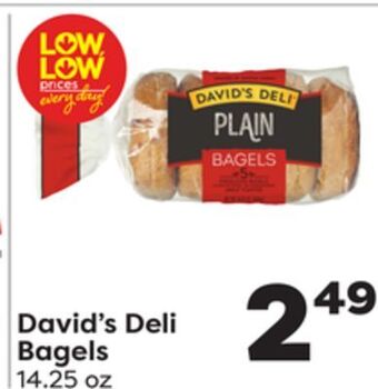 Weis Markets David's deli bagels offer