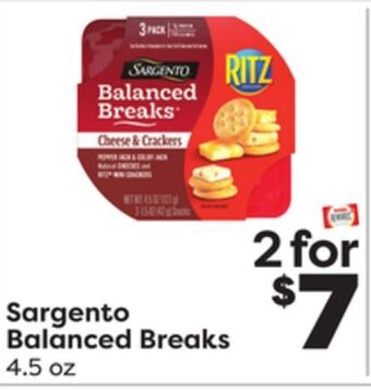 Weis Markets Sargento balanced breaks offer