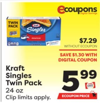 Weis Markets Kraft singles twin pack offer