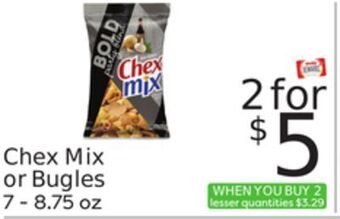 Weis Markets Chex mix or bugles offer
