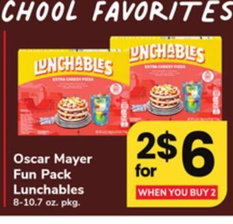 ACME Oscar mayer fun pack lunchables offer