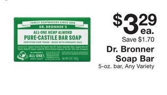 Fairway Store Market Dr. bronner soap bar offer