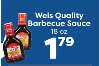 Weis Markets Weis quality barbecue sauce offer