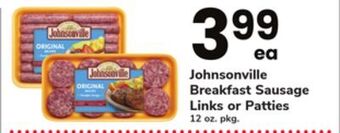 ACME Johnsonville breakfast sausage links or patties offer