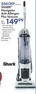 Boscov's Shark® navigator anti-allergen plus vacuum offer