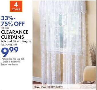 Boscov's Clearance curtains offer