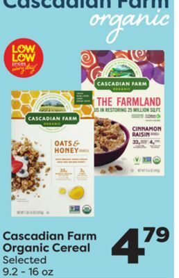Weis Markets Cascadian farm organic cereal offer