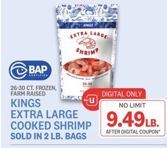 Kings Food Markets Kings extra large cooked shrimp offer
