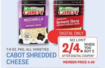 Kings Food Markets Cabot shredded cheese offer