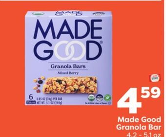 Weis Markets Made good granola bar offer
