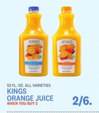 Kings Food Markets Kings orange juice offer