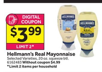 Stop&Shop Hellmann's real mayonnaise offer