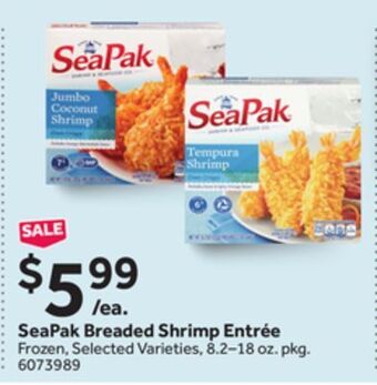 Stop&Shop Seapak breaded shrimp entrée offer