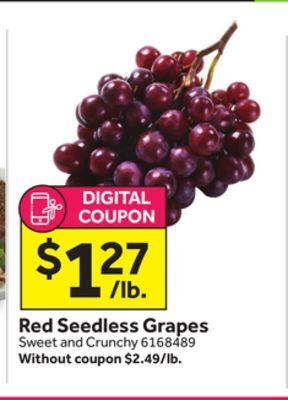 Stop&Shop Red seedless grapes offer
