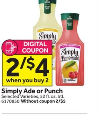Stop&Shop Simply ade or punch offer