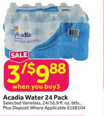 Stop&Shop Acadia water 24 pack offer