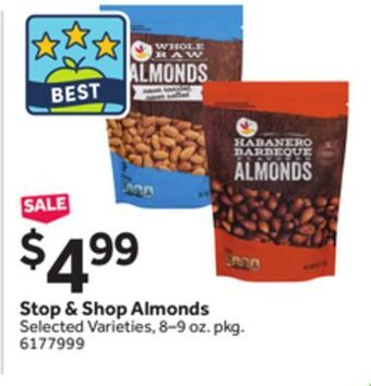 Stop&Shop Stop & shop almonds offer